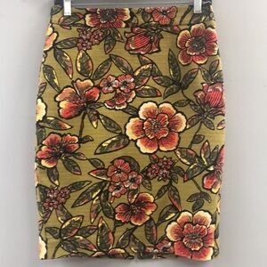 LOFT floral pattern pencil skirt